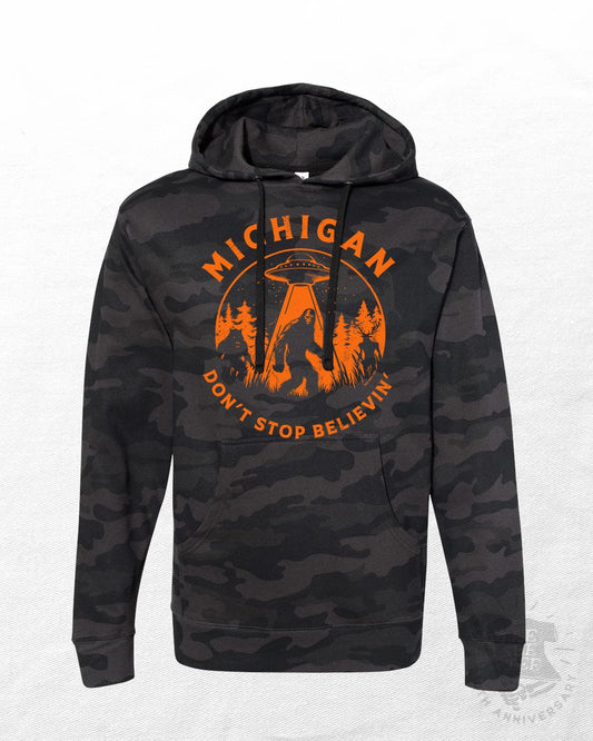 Tee See Tee Apparel & Accessories Don't Stop Believin' Michigan Camo Hoodie | A Tee See Tee Exclusive!