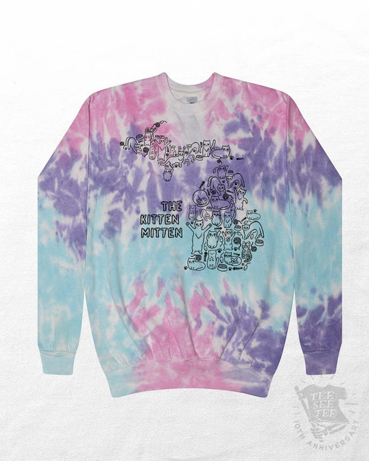 Tee See Tee Men's Apparel The Kitten Mitten Tie Dye Crewneck Sweatshirt | Tee See Tee Exclusive